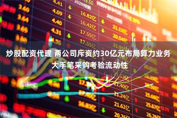 炒股配资代理 两公司斥资约30亿元布局算力业务 大手笔采购考验流动性
